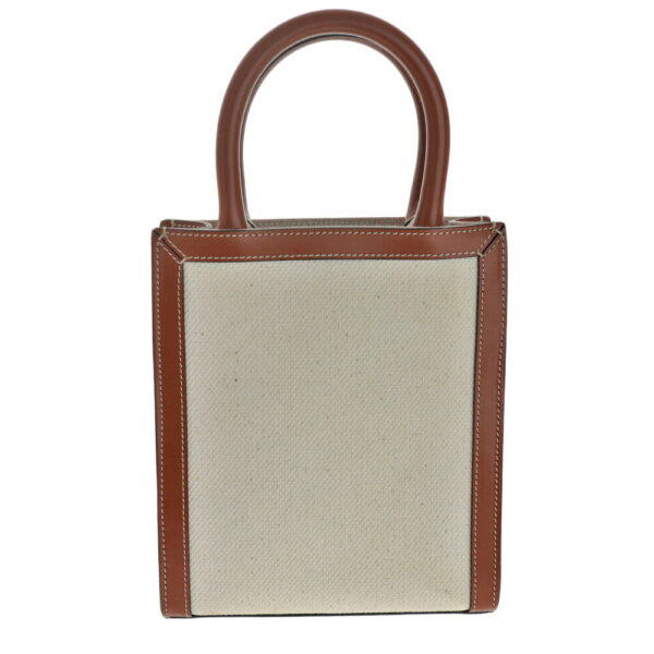 24 330 2 Celine Mini Vertical Canvas Leather Bag