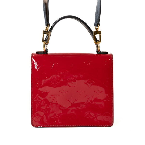 24 3546 05 Louis Vuitton Vernis Miroir Spring Street PM Enamel Leather Red