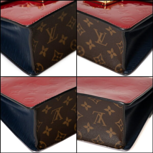 24 3546 09 Louis Vuitton Vernis Miroir Spring Street PM Enamel Leather Red