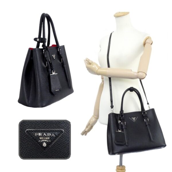 24 3562 03 Prada Saffiano Handbag Noir Black