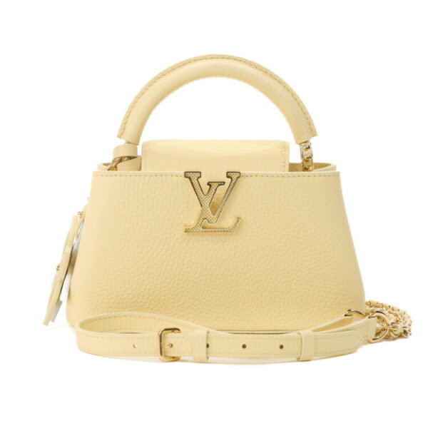 24 3582 01 Louis Vuitton Capucines Mini Handbag Taurillon Leather Yellow