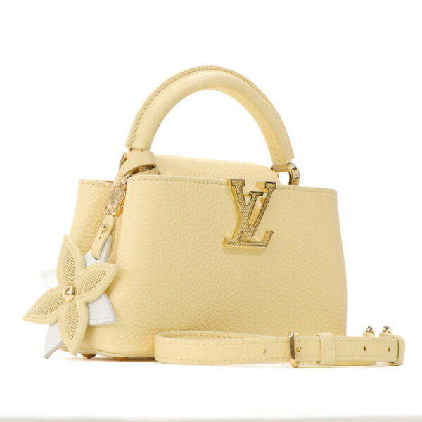 24 3582 03 Louis Vuitton Capucines Mini Handbag Taurillon Leather Yellow