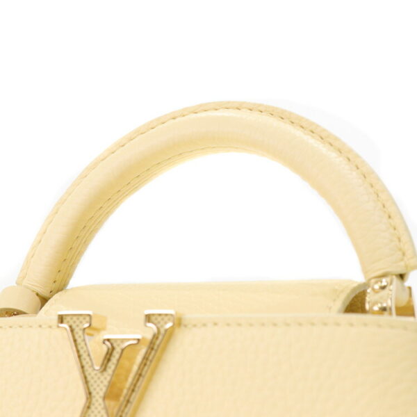 24 3582 06 Louis Vuitton Capucines Mini Handbag Taurillon Leather Yellow