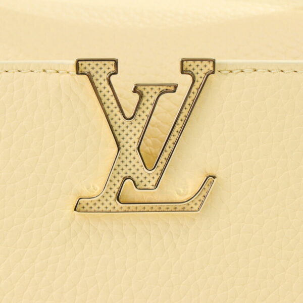 24 3582 07 Louis Vuitton Capucines Mini Handbag Taurillon Leather Yellow