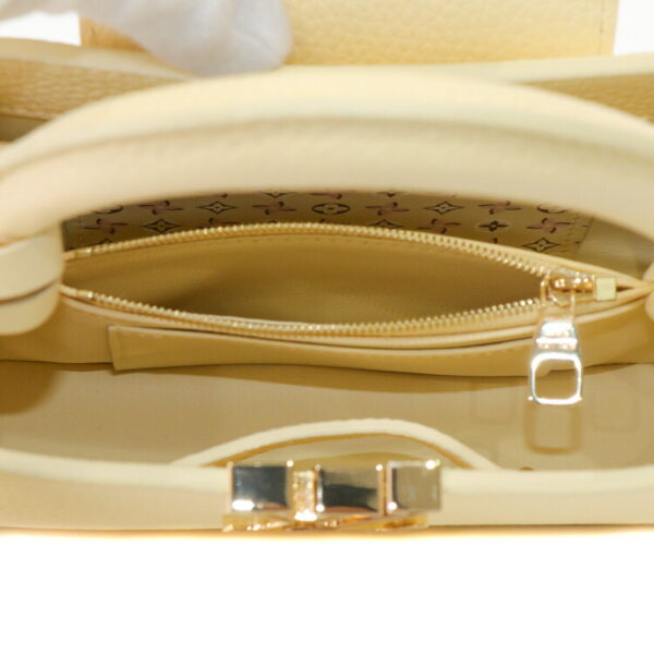 24 3582 11 Louis Vuitton Capucines Mini Handbag Taurillon Leather Yellow