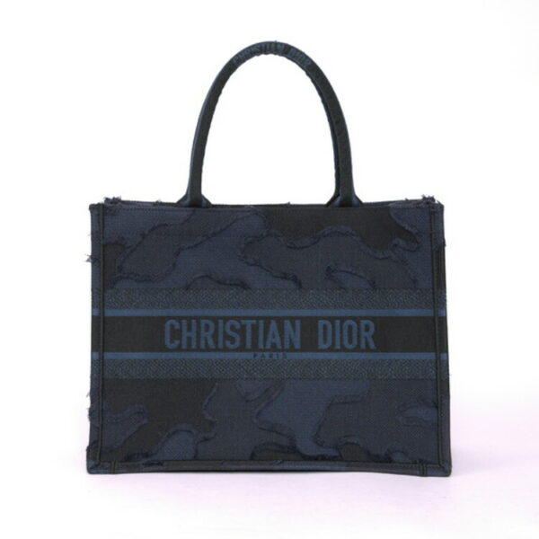 24 3775 01 Dior Book Tote Medium Camouflage Navy