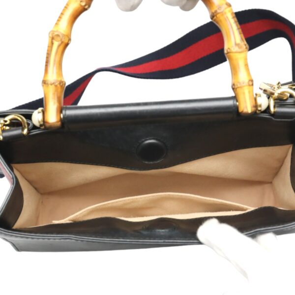 2403160002013 0 18 Gucci Bamboo Handbag Leather Black