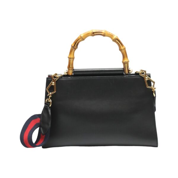 2403160002013 0 3 Gucci Bamboo Handbag Leather Black