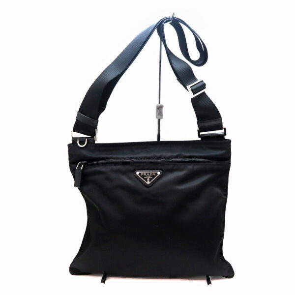 24251 1 Prada Shoulder Bag Nylon Black