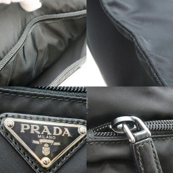 24251 6 Prada Shoulder Bag Nylon Black