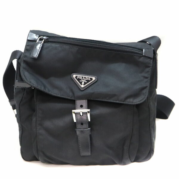 2519 1 Prada Shoulder Bag Nylon Black