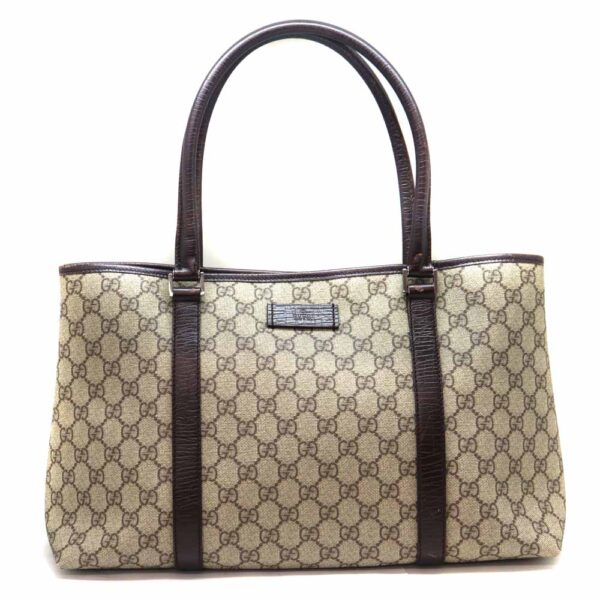 2836 1 Gucci Tote Bag Leather Beige Brown