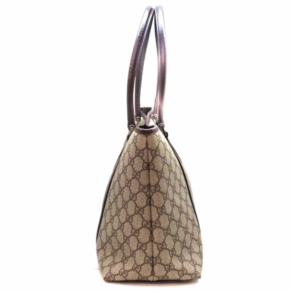 2836 3 Gucci Tote Bag Leather Beige Brown