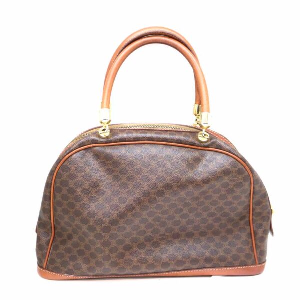 2896 2 Celine Macadam Line Handbag Leather Brown