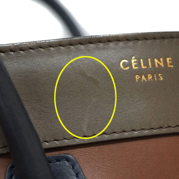 2907 14 Celine Luggage Micro Shopper Leather Handbag