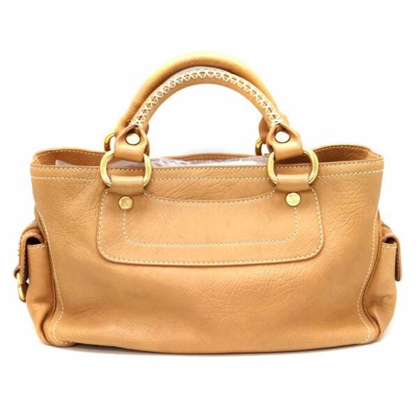 2944 2 Celine Boogie Leather Handbag Beige