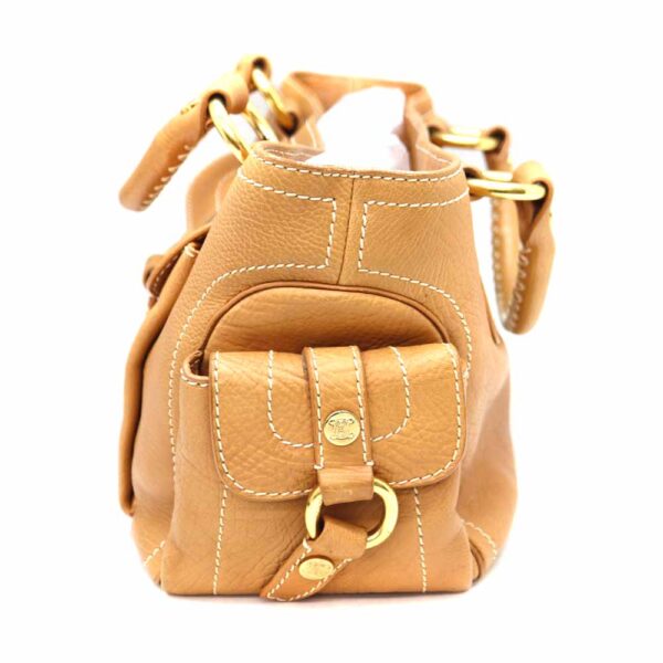 2944 3 Celine Boogie Leather Handbag Beige