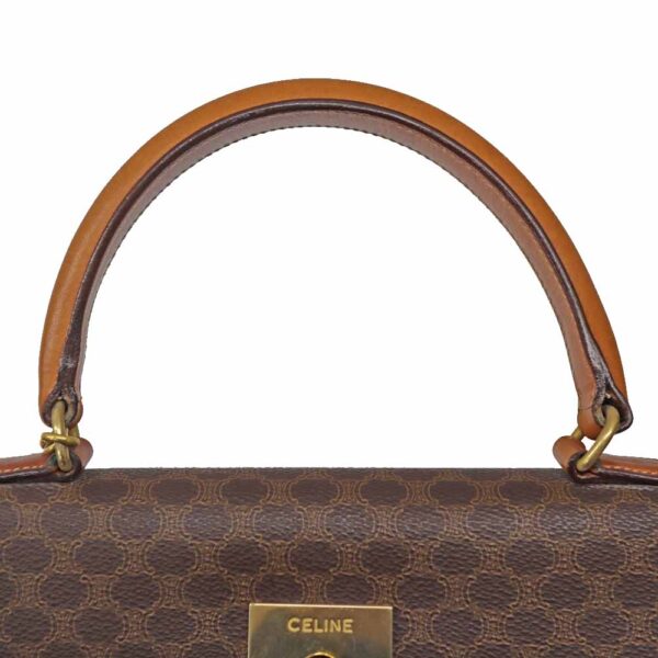 317 18 Celine Handbag Leather Brown