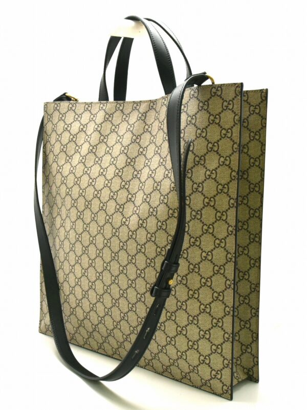 31720521 1 Gucci Bee GG Supreme 2way Shoulder Tote Bag Khaki