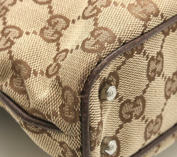 31720528 2 Gucci GG Leather Shoulder Tote Bag Khaki