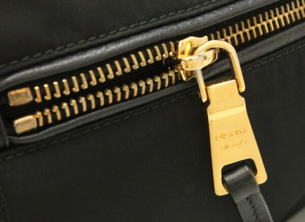 31720531 5 Prada Shoulder Bag Nylon Leather Nero Black