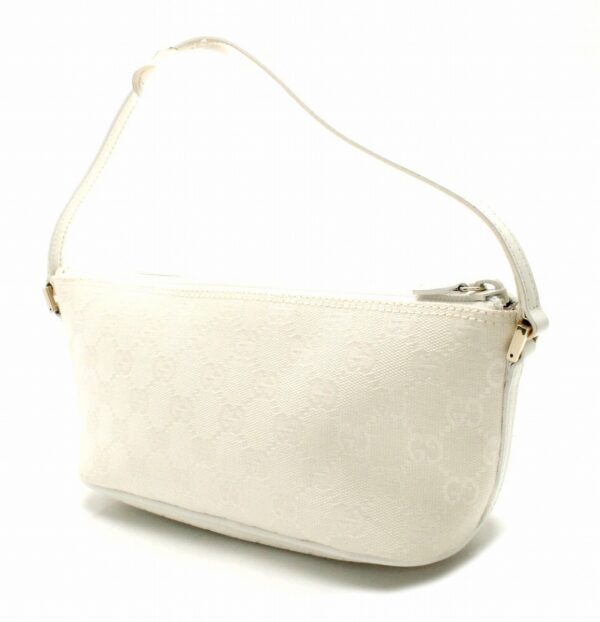 31720557 1 Gucci GG Leather Hand Pouch White