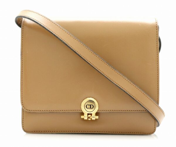 31721102 Christian Dior Calf Leather Shoulder Bag Beige