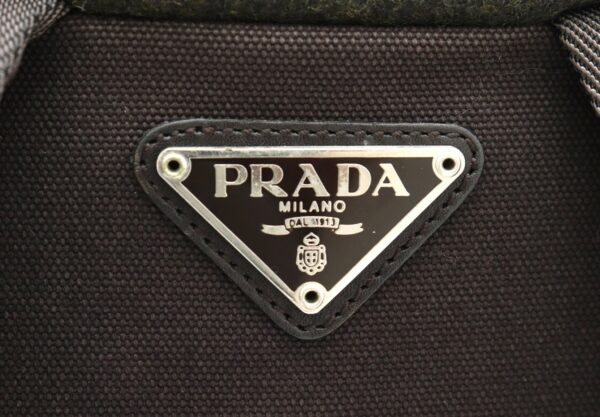 31721217 8 Prada Backpack Wool Leather Green Brown