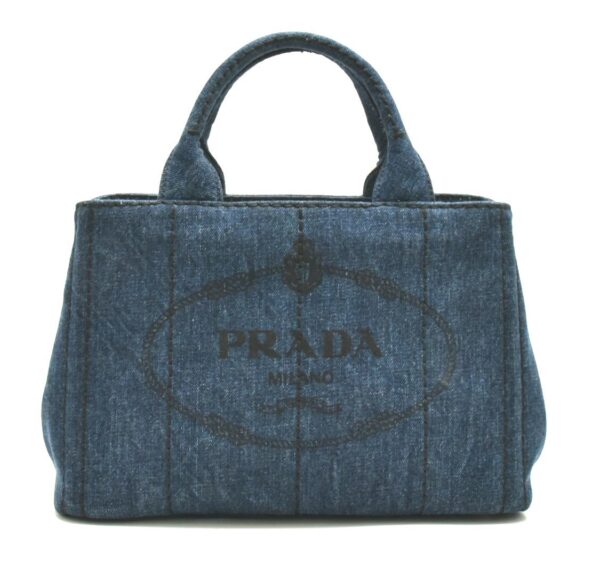 31721266 Prada Canapa Tote Bag Denim Blue