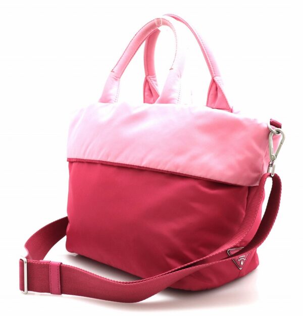 31721303 1 Prada Reversible Handbag Nylon Ibisco Pink