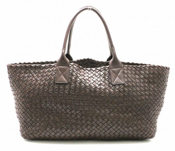 31721587 Bottega Veneta Intrecciato Cabas MM Tote Bag Leather Brown