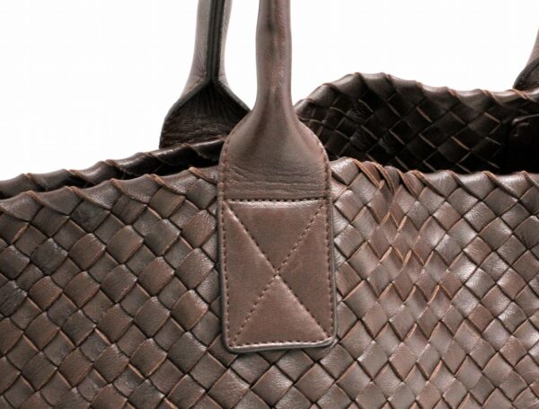 31721587 6 Bottega Veneta Intrecciato Cabas MM Tote Bag Leather Brown