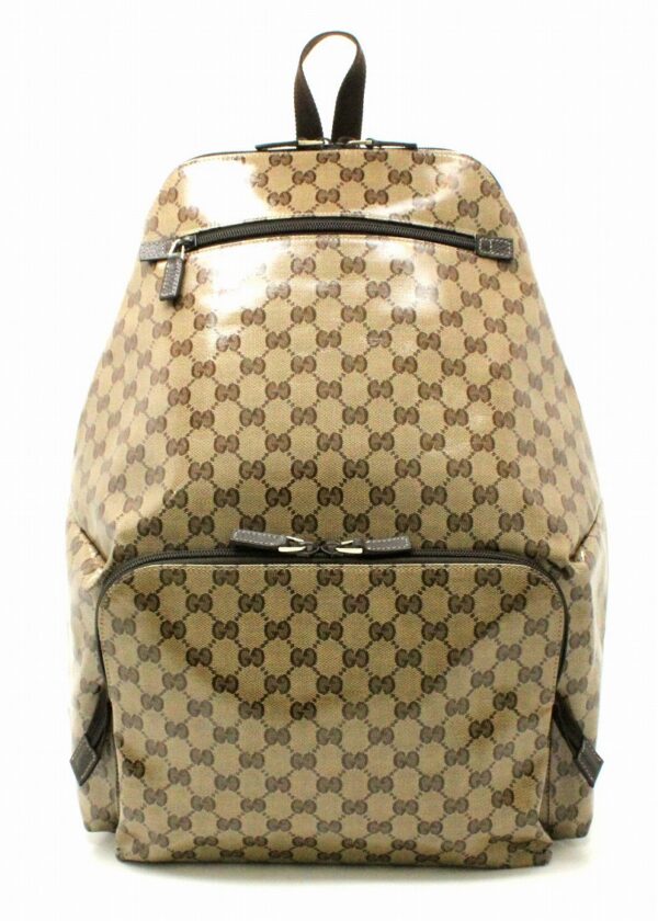 31721590 Gucci GG Crystal Backpack Beige