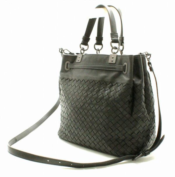 31721596 1 Bottega Veneta Intrecciato Bucket Bag 2Way Shoulder Bag Leather Black