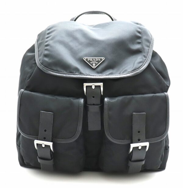 31721806 Prada Backpack Nylon Leather Nero Black