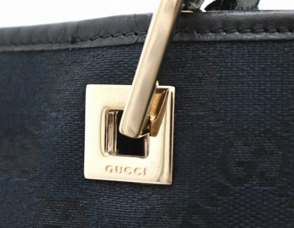 31721811 7 Gucci GG Leather Tote Handbag Black