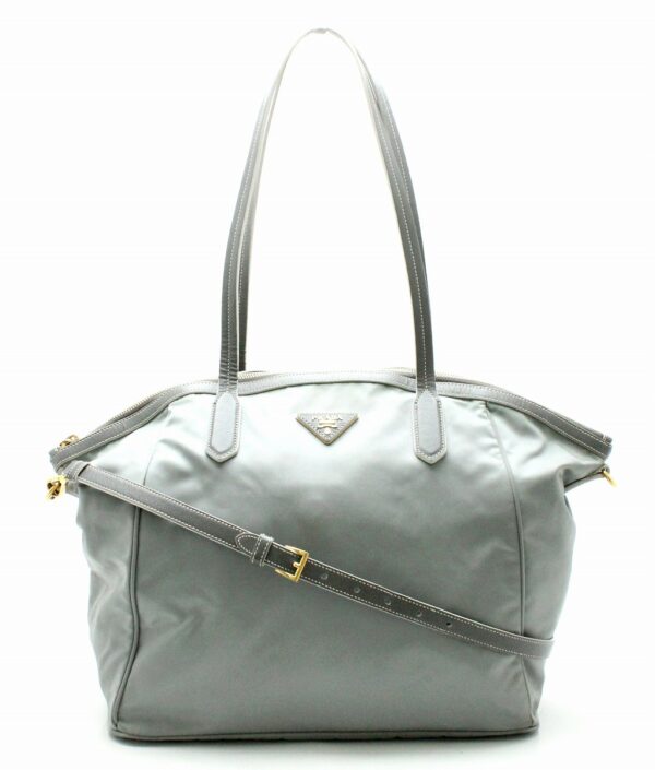 31721854 Prada Tote Bag Nylon Leather Khaki Green