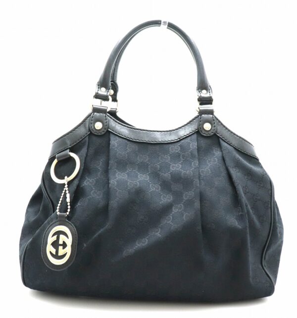 31730055 Gucci GG Sookie Leather Shoulder Bag Black