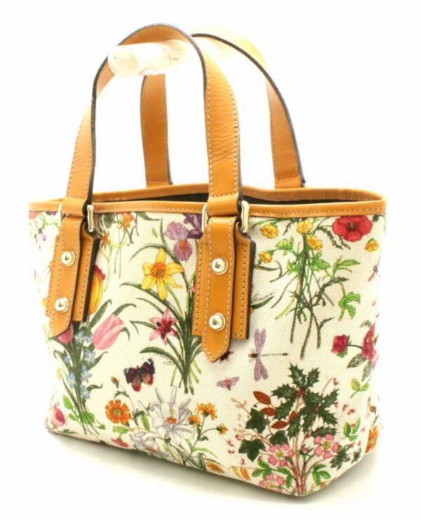 31730090 1 Gucci GG Mini Tote Floral Pattern Ivory