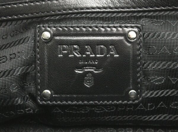 31730212 8 Prada Lace Bag Leather Cotton Black