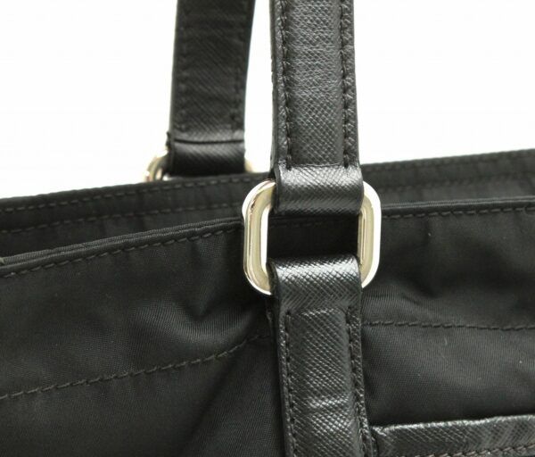 31730216 6 Prada Shoulder Tote Bag Nylon Leather Black