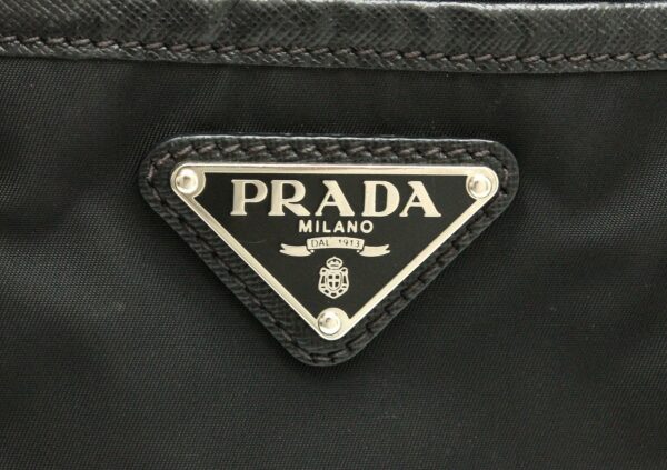 31730216 8 Prada Shoulder Tote Bag Nylon Leather Black