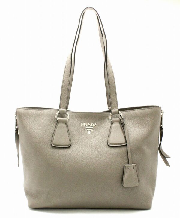 31730383 Prada Vitello Phenix Tote Bag Leather Beige