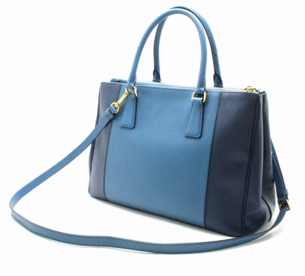 31730387 1 Prada 2way Shoulder Bag Leather Blue Navy