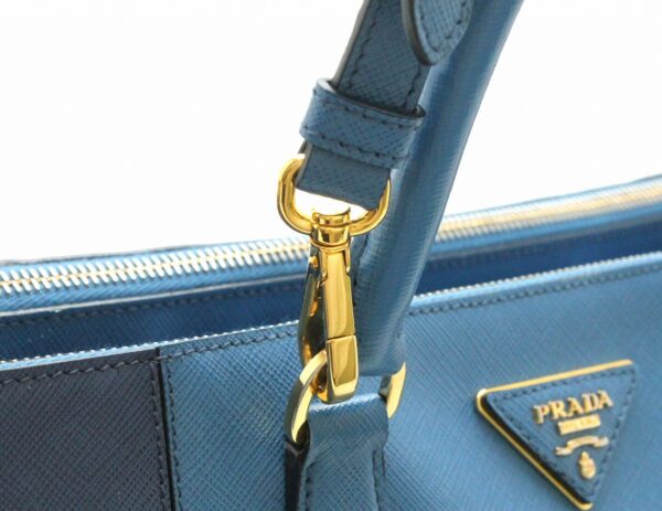 31730387 6 Prada 2way Shoulder Bag Leather Blue Navy