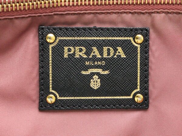 31730814 8 Prada Shoulder Tote Bag Nylon Leather Black