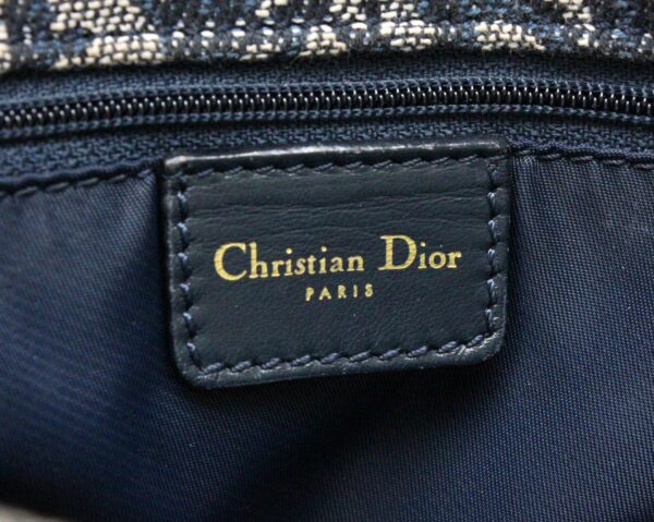 31731740 8 Christian Dior Trotter Tote Bag Canvas Leather Blue Blue