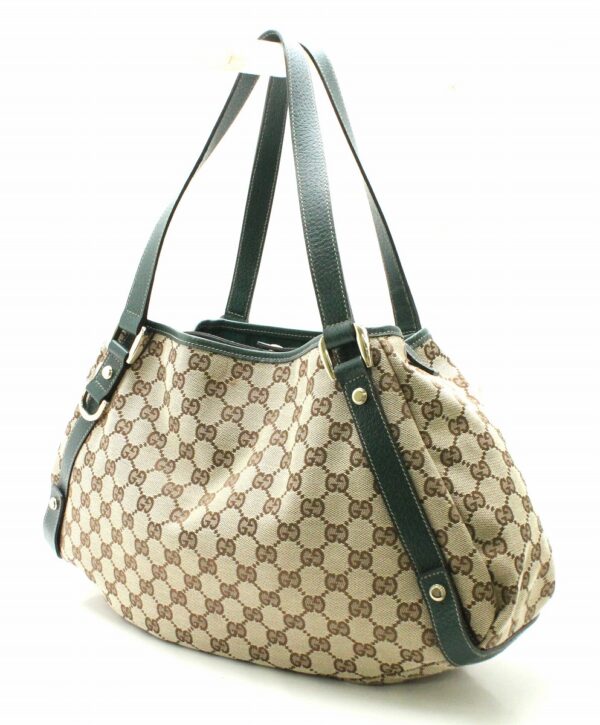 31731793 1 Gucci GG Leather Shoulder Tote Bag Khaki