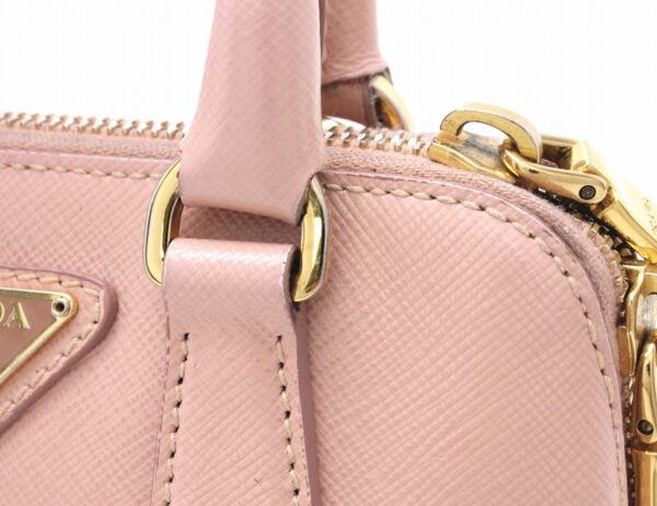 31731922 6 Prada Saffiano Lux 2way Shoulder Bag Leather Pink