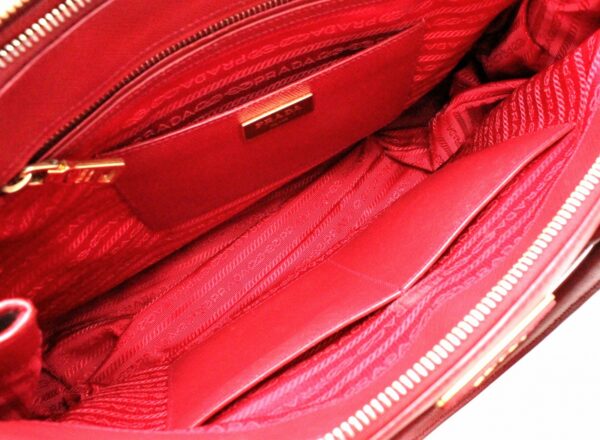 31731930 4 Prada Saffiano Galleria 2way Shoulder Bag Leather Red